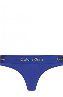 Хлопковые стринги с логотипом бренда Calvin Klein Underwear