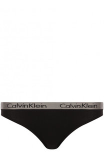 Хлопковые стринги с логотипом бренда Calvin Klein Underwear