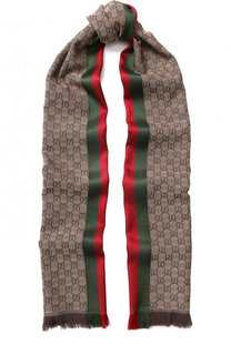 Шарф из смеси шерсти и шелка Gucci