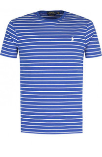Хлопковая футболка в полоску Polo Ralph Lauren