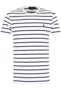 Хлопковая футболка в полоску Polo Ralph Lauren