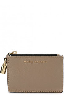 Кожаный футляр для кредитных карт с логотипом бренда Marc Jacobs