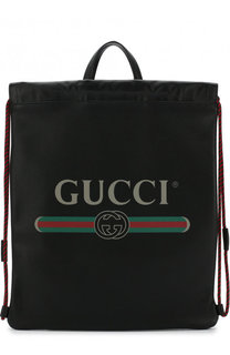 Кожаный рюкзак с логотипом бренда Gucci