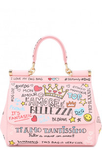 Сумка Sicily small с принтом Dolce & Gabbana