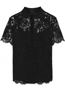 Однотонный кружевной топ из смеси хлопка и вискозы Escada
