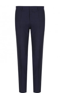 Шерстяные брюки прямого кроя BOSS
