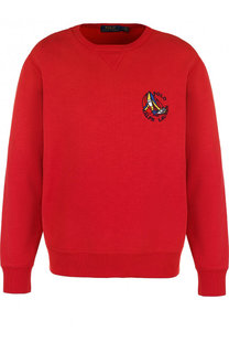 Хлопковый свитшот с аппликацией Polo Ralph Lauren