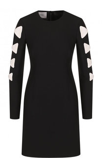 Приталенное мини-платье с контрастной отделкой Valentino