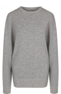 Однотонный кашемировый пуловер с круглым вырезом FTC