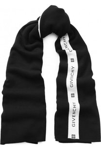 Шерстяной шарф с логотипом бренда Givenchy