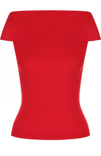 Хлопковый топ фактурной вязки с открытыми плечами Ralph Lauren