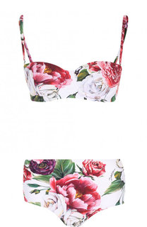 Раздельный купальник с цветочным принтом Dolce & Gabbana