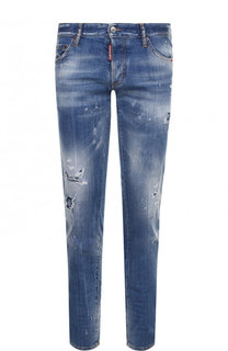 Джинсы прямого кроя с потертостями Dsquared2