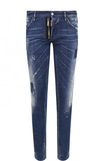 Джинсы прямого кроя с потертостями Dsquared2