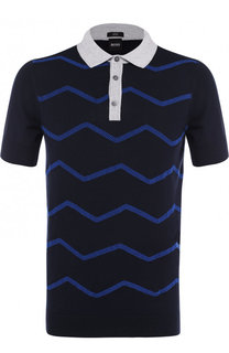 Хлопковое поло с короткими рукавами BOSS