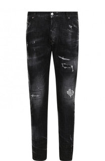 Джинсы прямого кроя с потертостями Dsquared2
