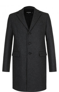 Однобортное шерстяное пальто с отложным воротником Dsquared2