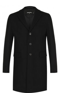 Однобортное шерстяное пальто с отложным воротником Dsquared2