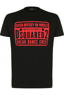 Хлопковая футболка с принтом Dsquared2