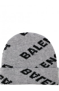 Шерстяная шапка с логотипом бренда Balenciaga