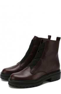 Кожаные байкеры на шнуровке Gianvito Rossi