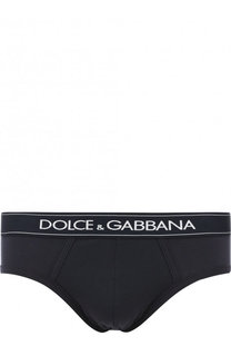 Хлопковые брифы с широкой резинкой Dolce & Gabbana