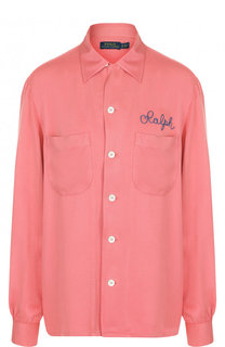 Однотонная блуза с накладными карманами Polo Ralph Lauren