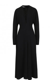 Однотонное платье-миди со шнуровкой Stella McCartney