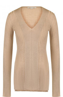 Однотонный пуловер из смеси шерсти и шелка Stella McCartney