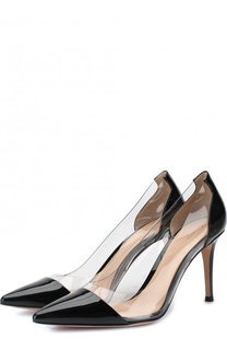 Лаковые туфли Plexi на шпильке Gianvito Rossi