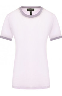 Однотонная футболка с круглым вырезом и контрастной отделкой Rag&Bone