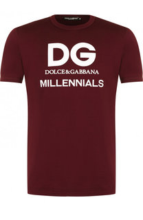 Хлопковая футболка с принтом Dolce & Gabbana