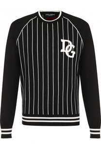 Шерстяной джемпер с нашивками Dolce & Gabbana