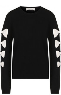 Пуловер из смеси шерсти и кашемира с декоративной отделкой Valentino