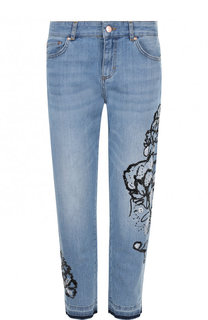 Укороченные джинсы с декоративной отделкой Escada Sport