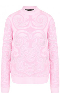 Однотонный пуловер с воротником-стойкой Versace