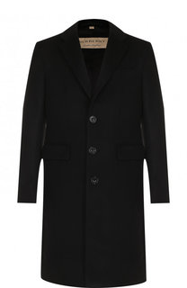 Однобортное пальто из смеси шерсти и кашемира Burberry