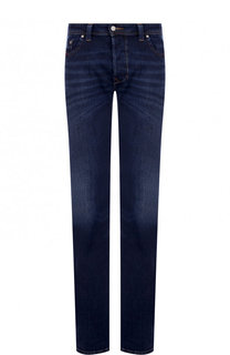 Джинсы прямого кроя с потертостями Diesel