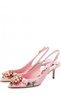 Лаковые туфли Bellucci на каблуке kitten heel Dolce & Gabbana