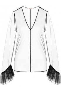 Полупрозрачная блуза с V-образным вырезом Dorothee Schumacher