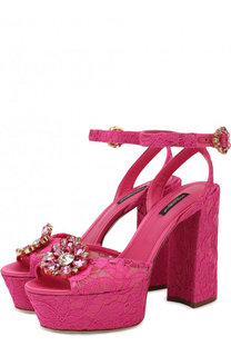 Босоножки Keira на устойчивом каблуке и платформе Dolce & Gabbana
