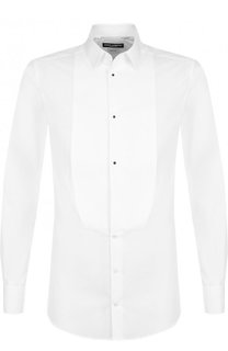 Хлопковая сорочка для смокинга Dolce & Gabbana