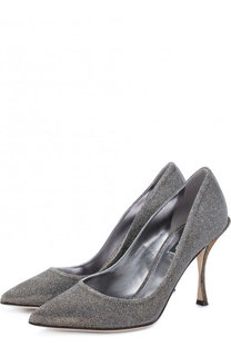 Туфли Lori из металлизированной ткани на шпильке Dolce & Gabbana