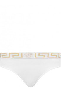 Хлопковые трусы с логотипом бренда Versace