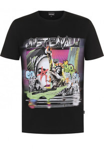 Хлопковая футболка с принтом Just Cavalli