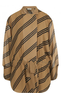 Удлиненная блуза с эластичным поясом в полоску By Malene Birger