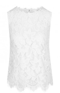 Однотонный кружевной топ без рукавов Dolce & Gabbana