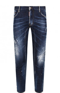 Джинсы прямого кроя с потертостями Dsquared2