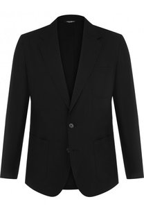 Однобортный хлопковый пиджак Dolce & Gabbana