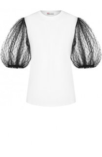 Хлопковая футболка с круглым вырезом REDVALENTINO